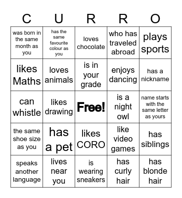 WHO HAS ... Bingo Card
