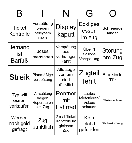 DB Bingo Card