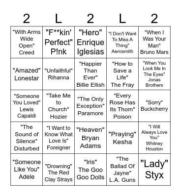 Belt Ballads at the Beach!! Bingo Card