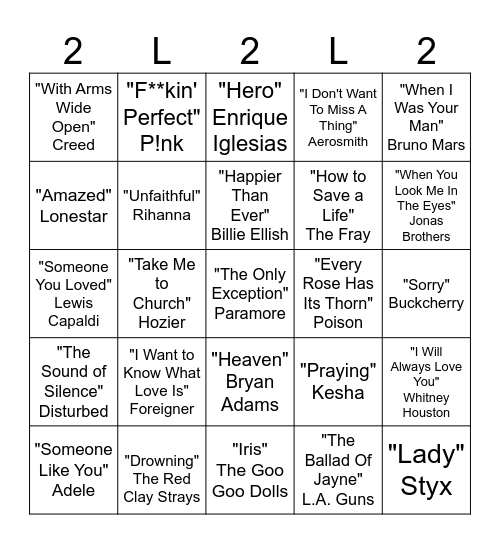 Belt Ballads at the Beach!! Bingo Card