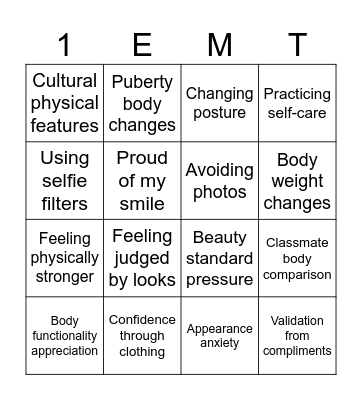Anato-ME Bingo! Bingo Card