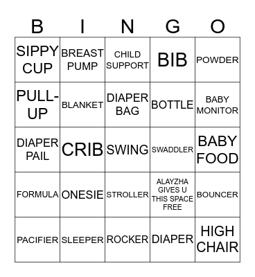 BABY      BINGO Card