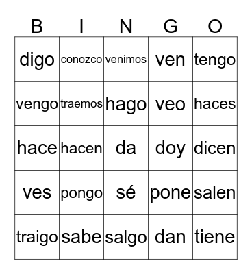 YoGo and friends Bingo Card