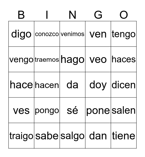 YoGo and friends Bingo Card