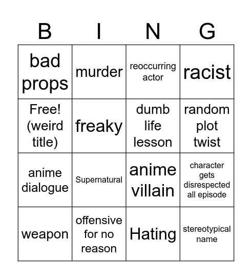 tomorrows teachings Bingo Card