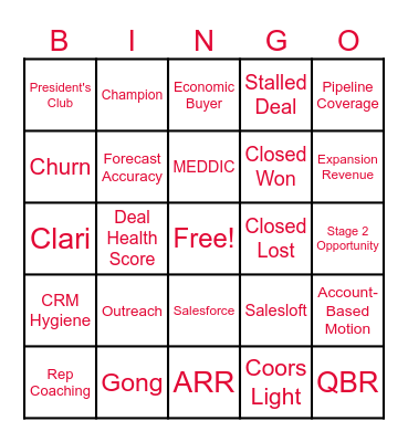 Level Up Bingo Card