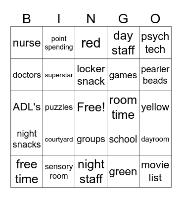 2 A Bingo Card