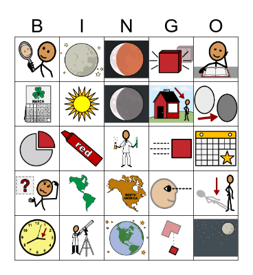 Total Lunar Eclipse Bingo Card