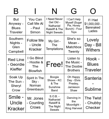 Happy Mix Bingo Card