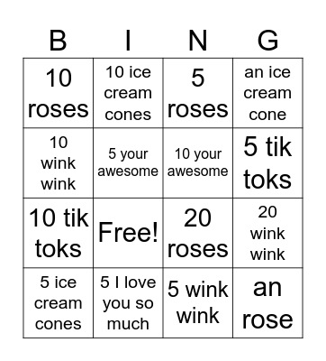 1 COIN BINGO LINGO Bingo Card