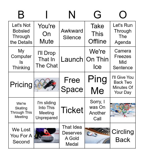 Water-Cooler Olympics Bingo Card