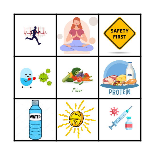 Health & Wellness Bingo Card