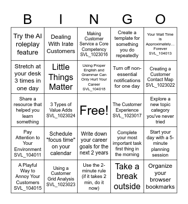 NET Bingo Round 3 Bingo Card