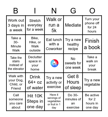 REC Wellness Bingo Card