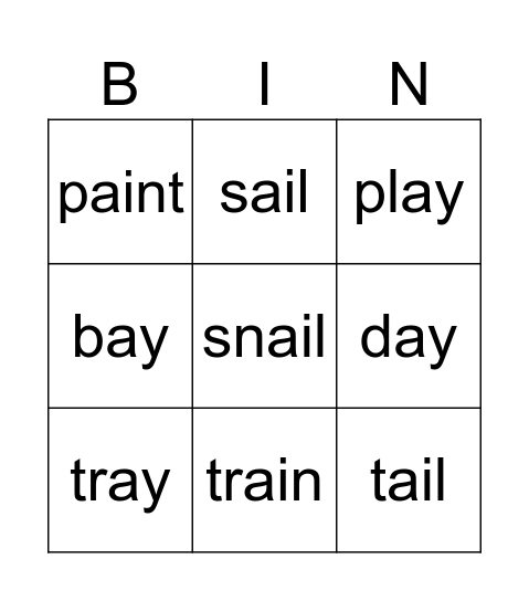 AI words Bingo Card