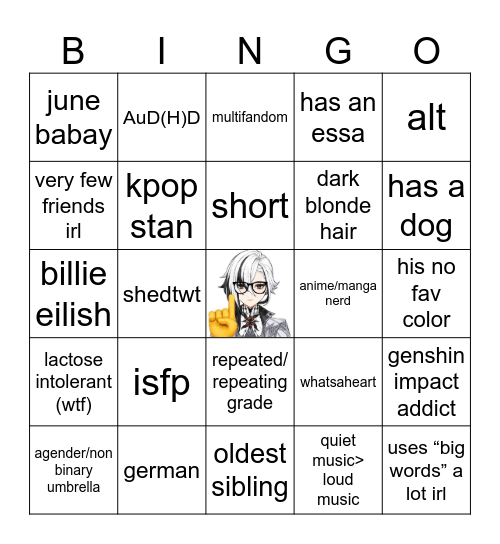 Milo’s Bingo Card