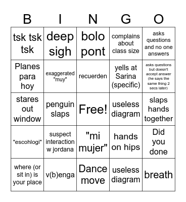 Rubio Bingo Card