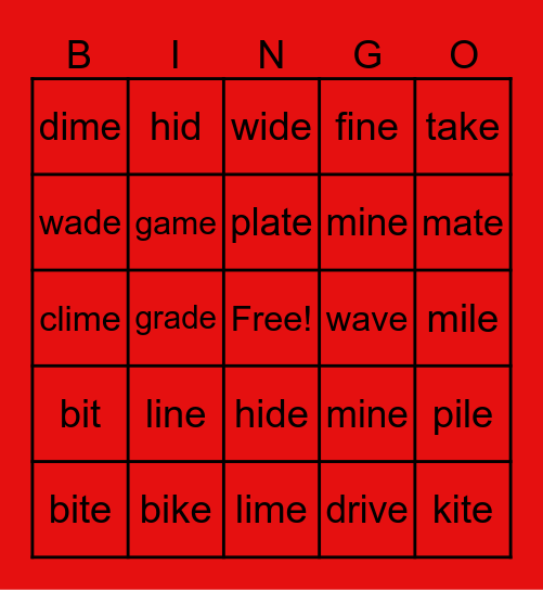 Magic e I&A Bingo Card