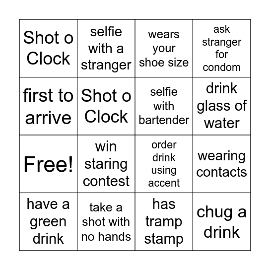 Kaz 40 Bingo Card