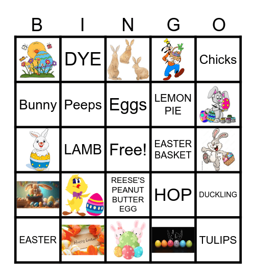 HAPPY EASTER Bingo Card
