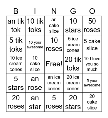 1 COIN BINGO LINGO Bingo Card
