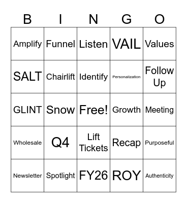 All-Team Call- February 2026 Bingo Card