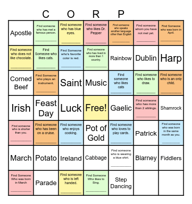 Find Someone Who... Bingo Card