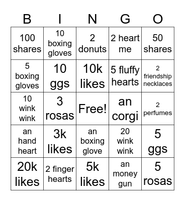 BINGO LINGO Bingo Card