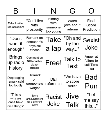 El Pounce-o Bingo Card