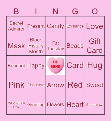 FEBRUARY Bingo Card