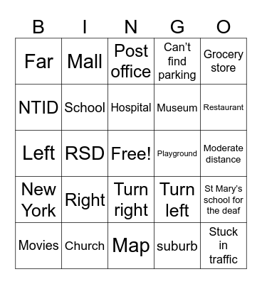 The world around us 2.2 Bingo Card