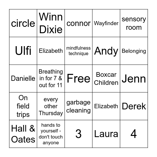 26 Family Night Bingo Card