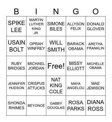 DCSM BLACK HISTORY BINGO 2 Bingo Card