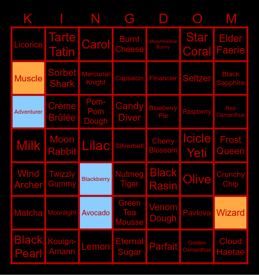 COOKIE RUN: Bingo Card