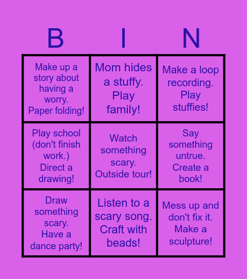 Bingo Challenge Bingo Card