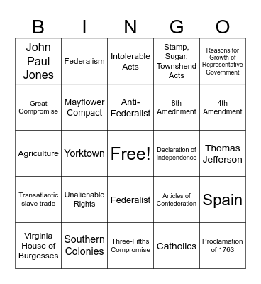 BM Review Day 1 Bingo Card