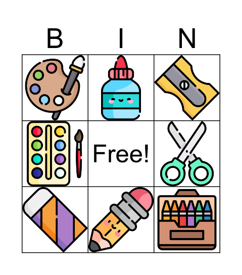 BINGO DE ÚTILES ESCOLARES Bingo Card