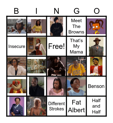 Black Sitcoms Bingo Card
