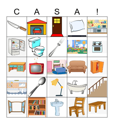 La casa Bingo Card