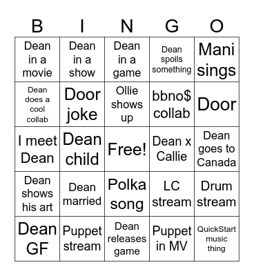 LSE bingo card Bingo Card