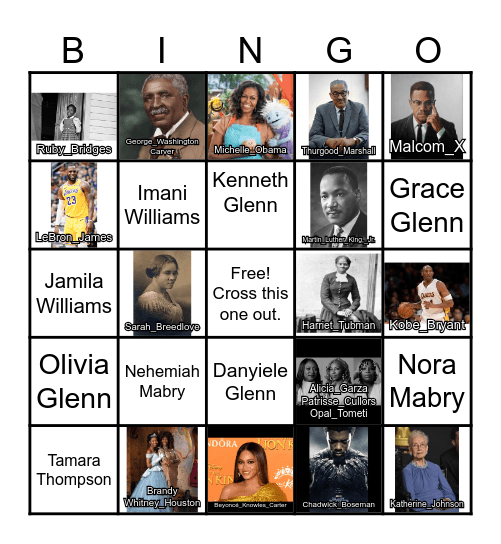 BLACK HISTORY Bingo Card