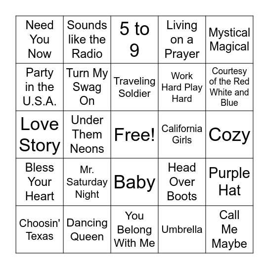 Singo Bingo!!! Bingo Card