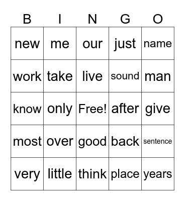 2 Bingo Card