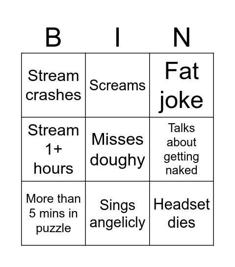 Case Bingo Card