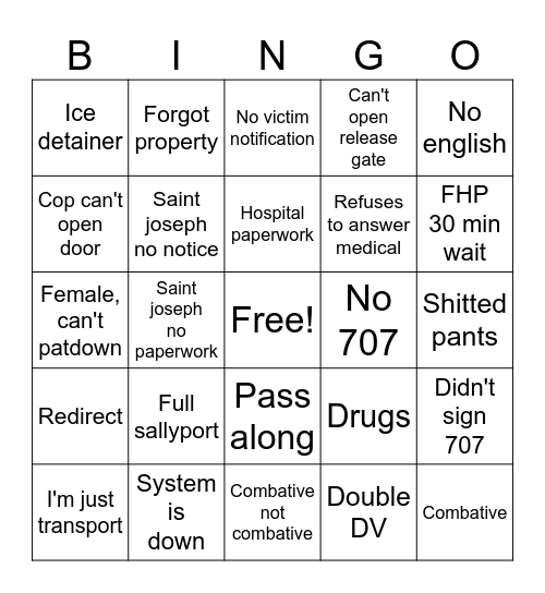 Sallyport BINGO Card