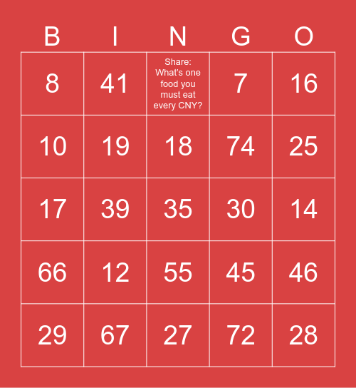 CELLIES HUAT HUAT YEAR 2026 Bingo Card