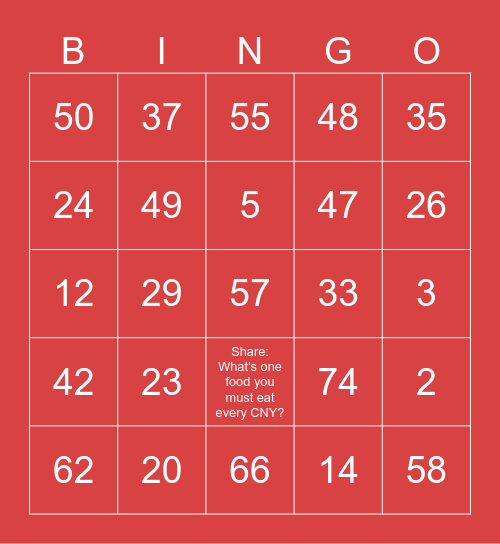 CELLIES HUAT HUAT YEAR 2026 Bingo Card