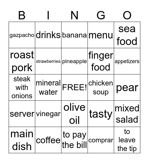 Capitulo siete Bingo Card