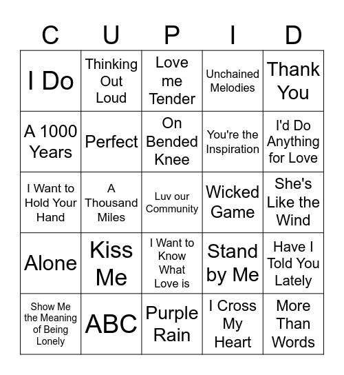 Game 4 Small Stage. BIg Heart. Forever ACT Bingo Card