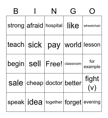 Here and NOW pp.  26, 32, 35 Bingo Card